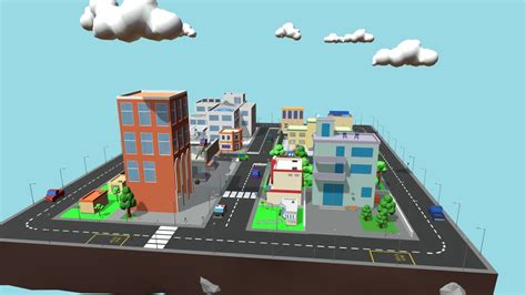 Low Poly City Download Free 3d Model By Alessiopassera 675a638