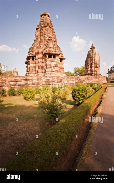Temple Khajuraho Chhatarpur District Madhya Pradesh India Stock