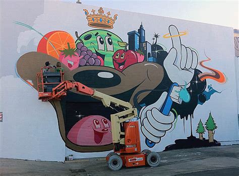 Dabs Myla New Mural In Progress Los Angeles Streetartnews