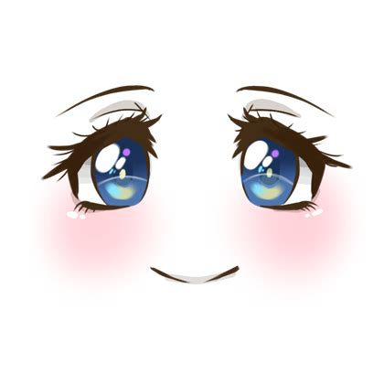 2048 x 2048 png 233 кб. cute face smile blush blueeyes anime animegirl manga...