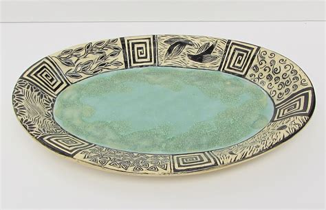Ceramic Serving Plate Hand Built Ceramics Ceramic Art Pottery