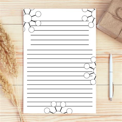 Spring Writing Paper With Linesspring Flower Writing Paper Made By