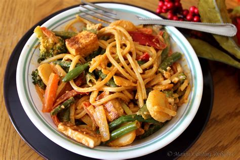 Manjus Eating Delights Spaghetti Rigati With Mixed Veggies And Paneer