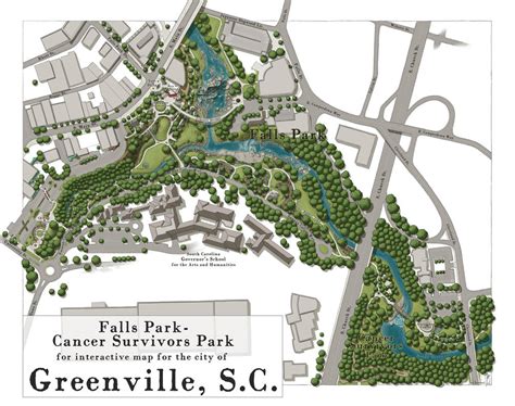 Falls Park Greenville Sc Map 2016 2018 Edit By Sirinkman On Deviantart
