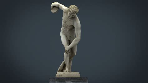 3d Model The Discobolus Of Myron Vr Ar Low Poly Cgtrader