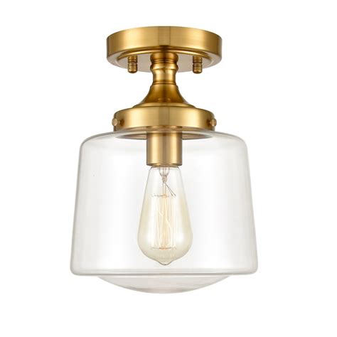 Low price guarantee · free shipping deals · daily deals Mid-Century Retro Brass Glass Ceiling Lights Modern Semi ...
