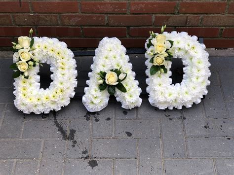 Dad Tribute Funeral Flowers Vanilla Blue Flowers