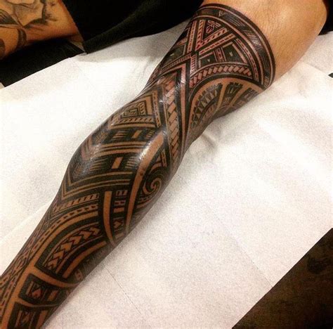 Samoantattoos Samoan Tattoo Leg Tattoos Polynesian Leg Tattoo