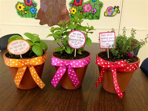 Parent Volunteer Appreciation Gifts These Are Basil Mint And Thyme