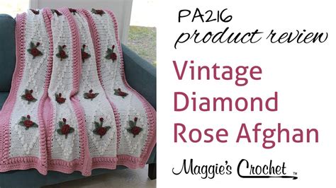 Vintage Diamond Rose Afghan Crochet Pattern Product Review Pa216 Youtube