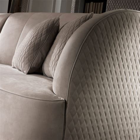 Exclusive Modern Italian Quilted Nubuck Sofa Juliettes Interiors