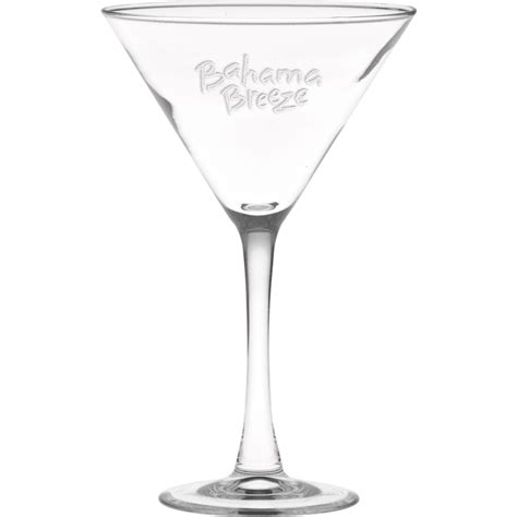Promotional 10 Oz Classic Stem Large Martini Deep Etched Personalized With Your Custom Logo