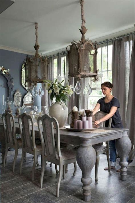 Incredible Fancy French Country Dining Room Design Ideas 30