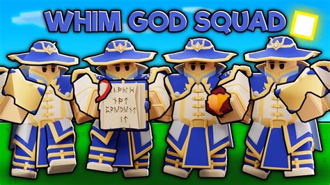 The Legendary Whim God Squad In Roblox Bedwars Youtube
