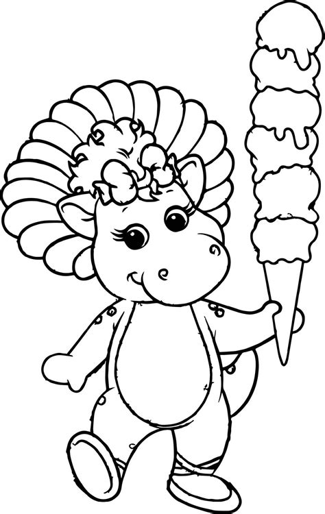 Barney Coloring Pages Baby Bop Coloring Pages