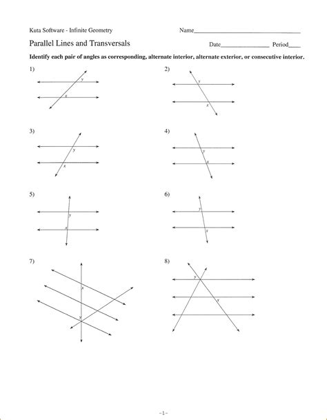 3 Parallel Lines Worksheet Answers | FabTemplatez