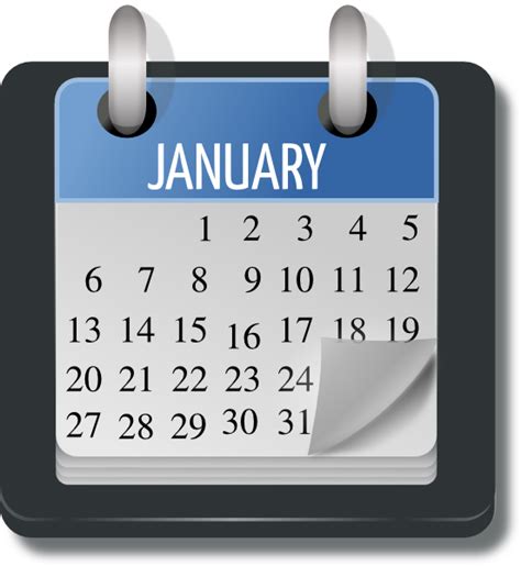 January Clipart Calendar January Calendar Transparent Free For