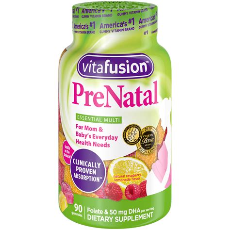 Vitafusion Prenatal Gummy Vitamins 90 Count Packaging May Vary