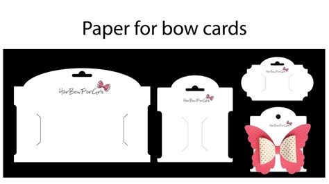 Paper for bow cards. Bow card template tutorial - YouTube