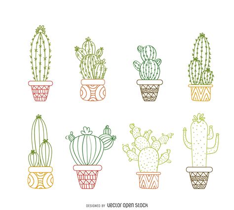 Simple Cactus Drawing At Getdrawings Free Download