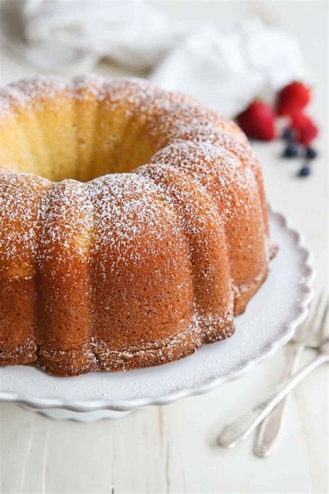 Magic happens when all the ingredients above are beaten together and then baked. Cream Cheese Pound Cake Recipe {Easy}