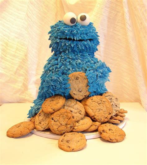 Cookie Monster Cakes Cookie Cake Cupcake Cookies Cookie Dough Gooey