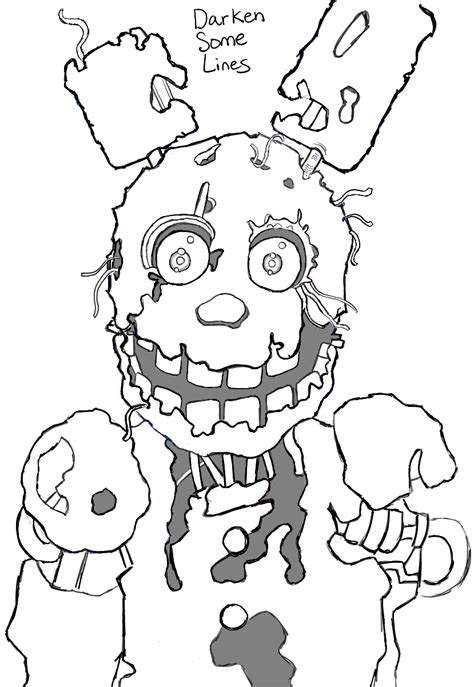 Fnaf Springtrap Coloring Page Free Printable Coloring Pages Download