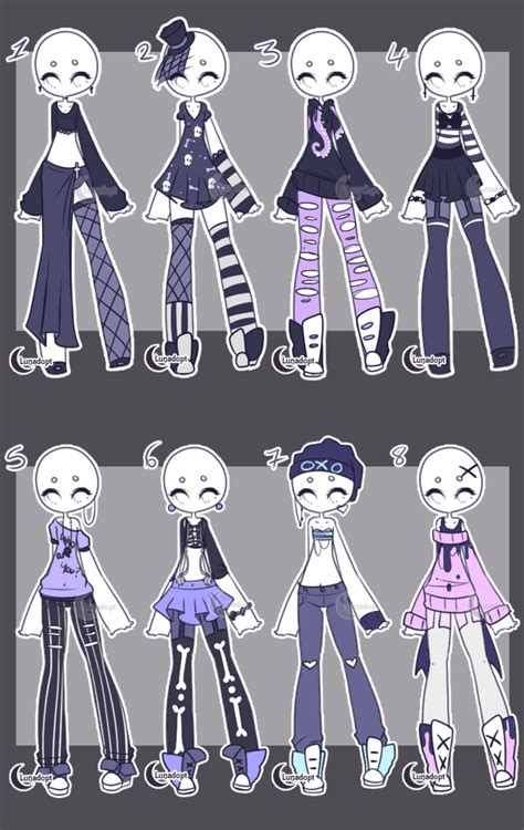 Adopts Cute Goth Outfits Closed By Lunadopt Cute Goth Outfits