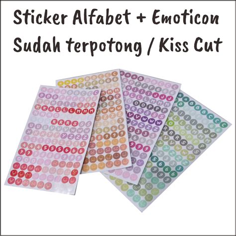 Jual Stiker Sticker Huruf Abjad Angka Multi Warna Diy Huruf Deco Alphabet Number Aesthetic Sheet