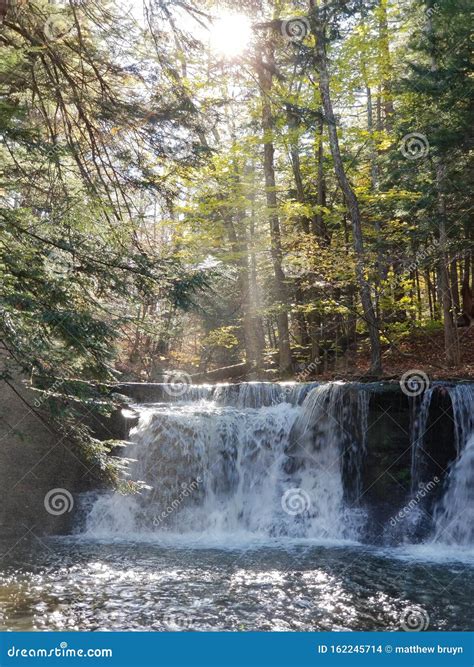 Schoharie Creek Nature Preserve And Waterfalls Stock Photo Image Of