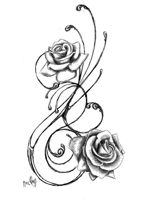 Rose Tattoo Drawing At Flower Tattoo Drawings