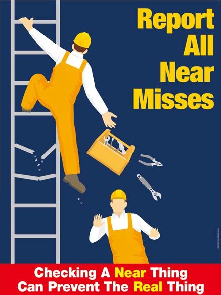 Report All Near Misses Safety Poster Shop