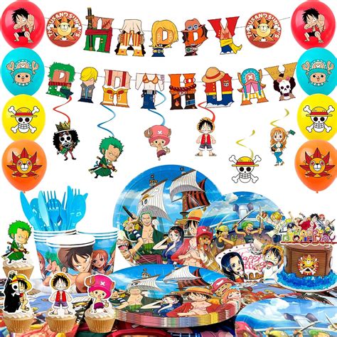 One Piece Birthday Party Supplies 117pcs One Piece Party