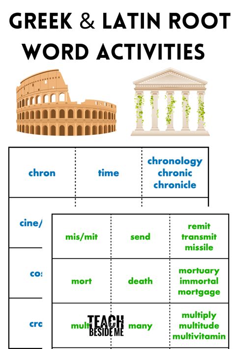 Greek And Latin Roots Worksheets And Activities Teach Beside Me