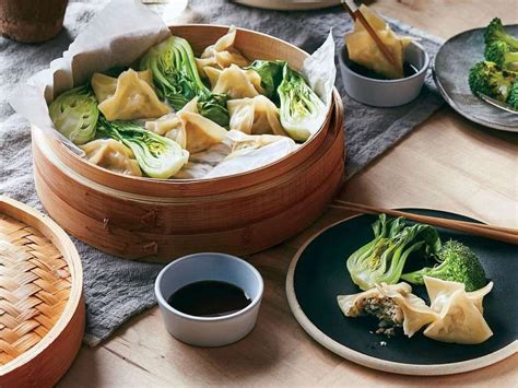 Chicken And Mushroom Dumplings With Bok Choy Cooking Light Chicken