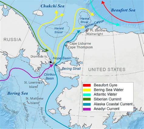 The Bering Sea And Chukchi Sea Study Area Showing Generalized