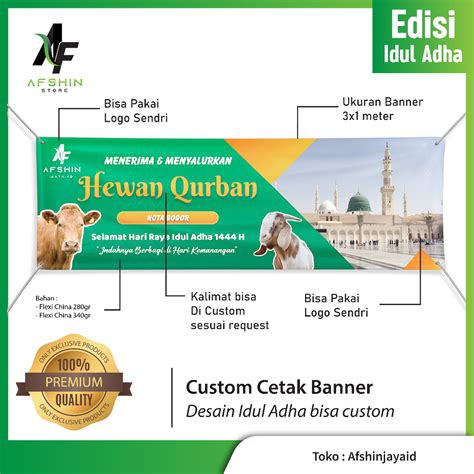Jual Banner Custom Spanduk Desain Idul Adha Banner Hewan Qurban Harga Murah Shopee Indonesia