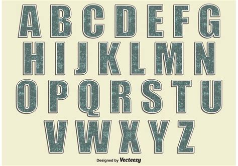 Retro Style Alphabet Download Free Vector Art Stock Graphics And Images