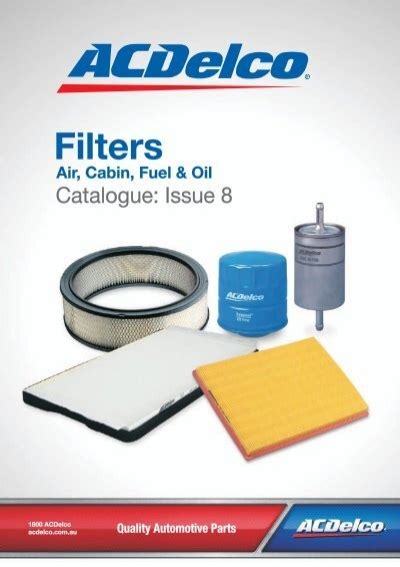 Acdelco Filters Catalogue 1 Mercado Ideal