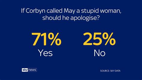 Sky Data Poll Most Think Jeremy Corbyns Alleged Stupid Woman Comment Is Not Sexist