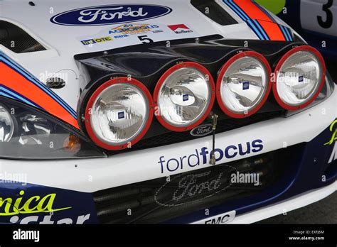 Ford Focus Rally Car Bonnet And Headlights Stock Photo Alamy