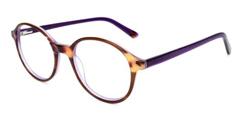 giselle round eyeglasses in purple sllac