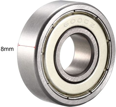 Uxcell 6000zz Deep Groove Ball Bearing 10x26x8mm Double Shielded Chrome