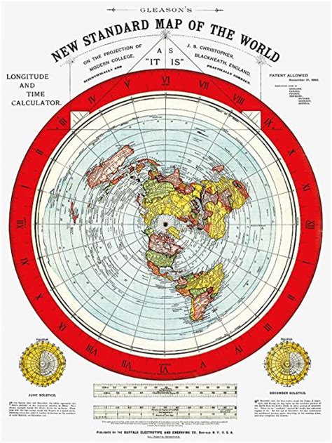 Flat Earth Map Gleasons New Standard Map Of The World