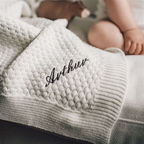 Baby Name Blanket Chunky Knit Blanket Custom Baby Blanket Etsy