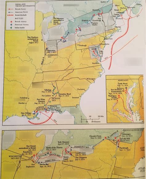 Us History War Of 1812 Map Diagram Quizlet