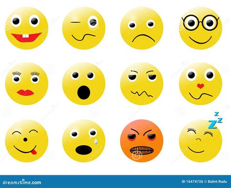 De Verschillende Emoties Van Smileys Vector Illustratie Illustration