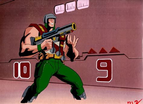 Gi Joe Extreme Tv Series Original Hand Painted Cel And Copy Background