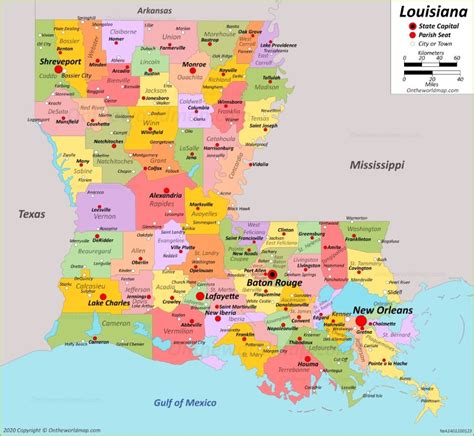Louisiana Mapa Mapa Região