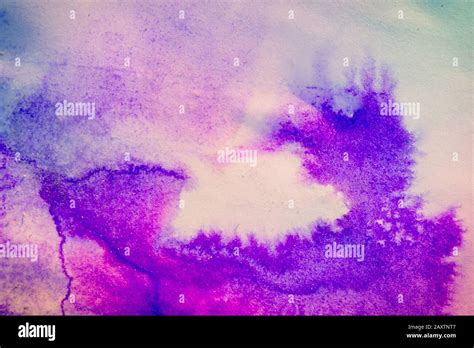 Ink Spot Spreads On Paper Purple And Pink Color Stock Photo Alamy